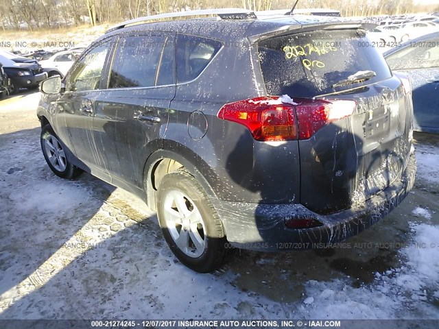 JTMRFREV1D5003884 - 2013 TOYOTA RAV4 XLE GRAY photo 3