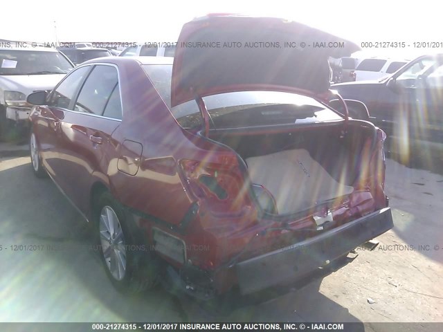 4T1BD1FK2CU006578 - 2012 TOYOTA CAMRY HYBRID/LE/XLE 红色 照片 3