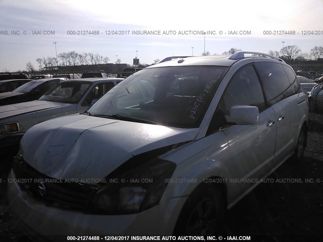 5N1BV28U09N106053 - 2009 NISSAN QUEST S/SE/SL WHITE photo 2