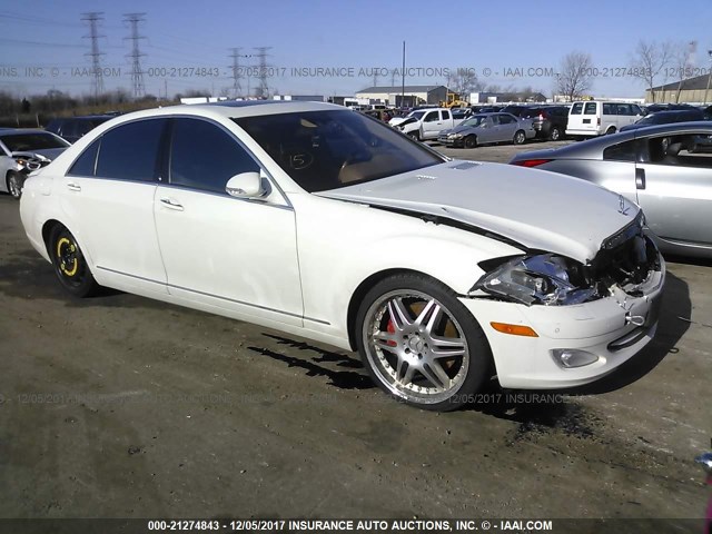 WDDNG86X68A219903 - 2008 MERCEDES-BENZ S 550 4MATIC WHITE photo 1