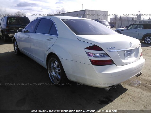 WDDNG86X68A219903 - 2008 MERCEDES-BENZ S 550 4MATIC WHITE photo 3