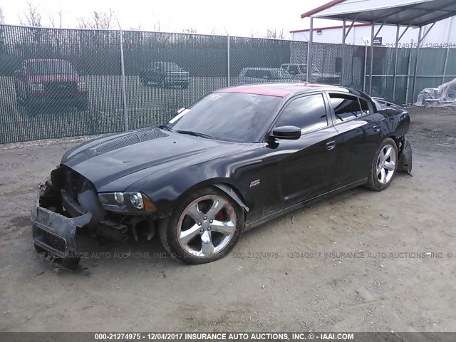 2B3CL5CT9BH521757 - 2011 DODGE CHARGER R/T BLACK photo 2