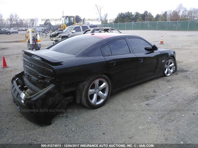 2B3CL5CT9BH521757 - 2011 DODGE CHARGER R/T BLACK photo 4