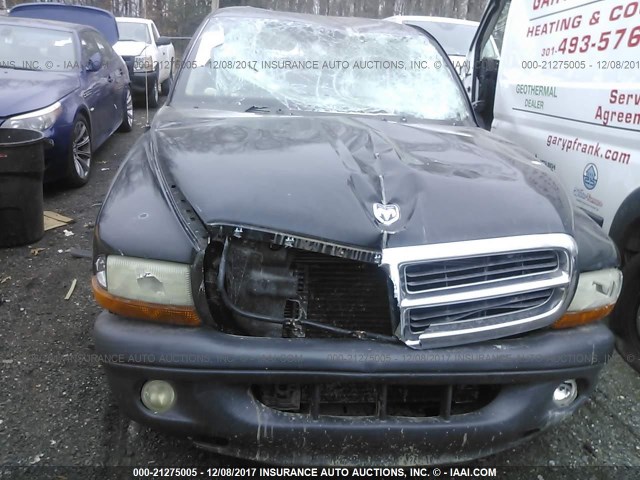 1D7HG38K04S555892 - 2004 DODGE DAKOTA QUAD SPORT BLACK photo 6