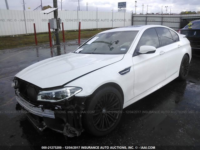 WBSFV9C59ED097828 - 2014 BMW M5 WHITE photo 2