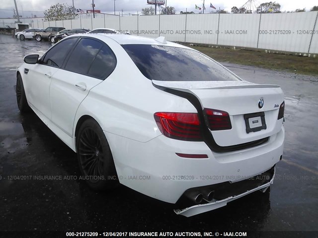 WBSFV9C59ED097828 - 2014 BMW M5 WHITE photo 3