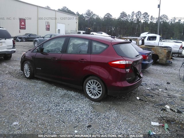 1FADP5AU2DL519458 - 2013 FORD C-MAX SE MAROON photo 3