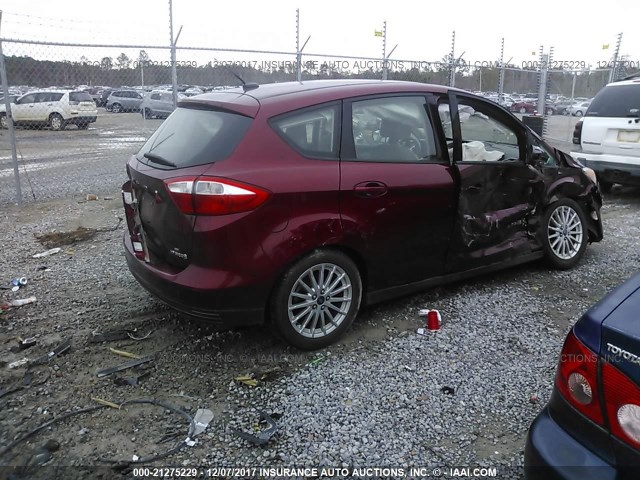 1FADP5AU2DL519458 - 2013 FORD C-MAX SE MAROON photo 4