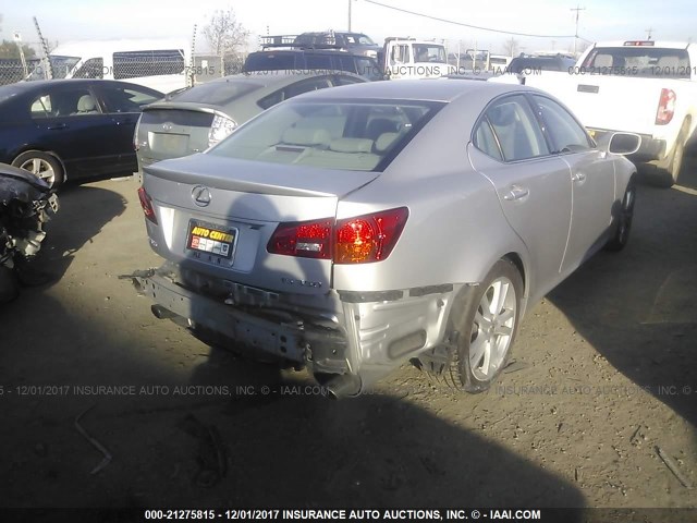 JTHBE262965011460 - 2006 LEXUS IS 350 SILVER photo 4