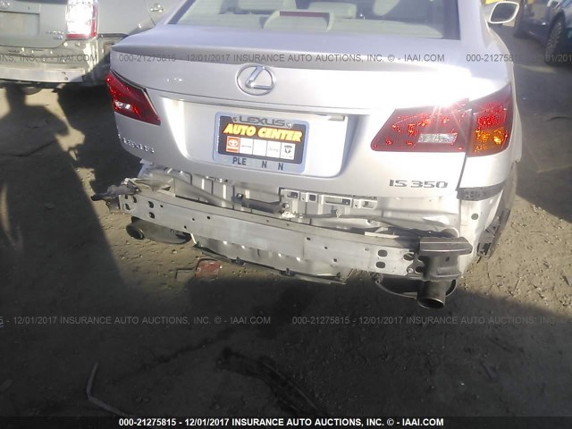 JTHBE262965011460 - 2006 LEXUS IS 350 SILVER photo 6