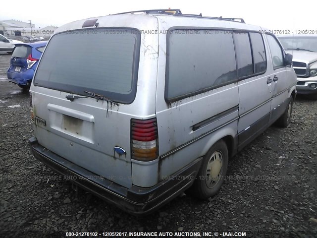 1FMDA41X4RZA34268 - 1994 FORD AEROSTAR GRAY photo 4