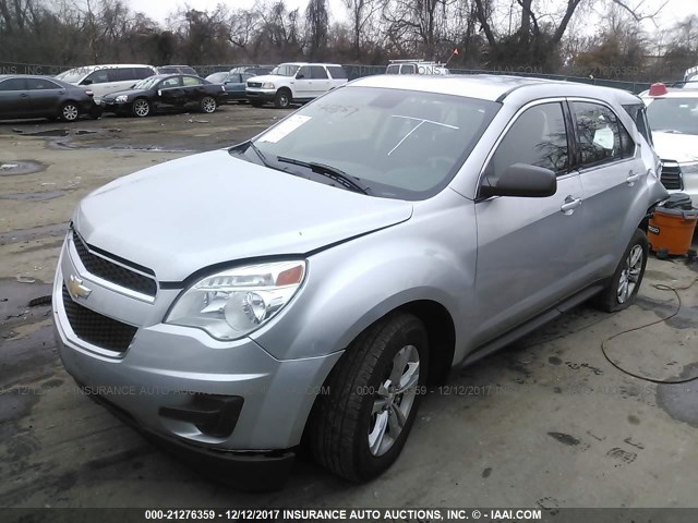 2GNALBEK4D6362760 - 2013 CHEVROLET EQUINOX LS SILVER photo 2