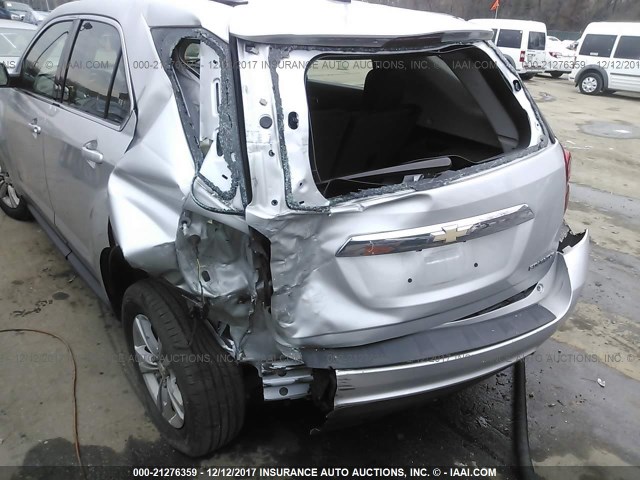 2GNALBEK4D6362760 - 2013 CHEVROLET EQUINOX LS SILVER photo 6