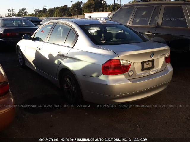 WBAVC53588FZ85445 - 2008 BMW 328 I SULEV SILVER photo 3