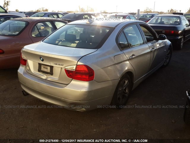 WBAVC53588FZ85445 - 2008 BMW 328 I SULEV SILVER photo 4