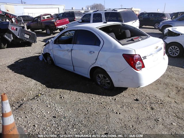 1G1JC5SH5E4114354 - 2014 CHEVROLET SONIC LT WHITE photo 3