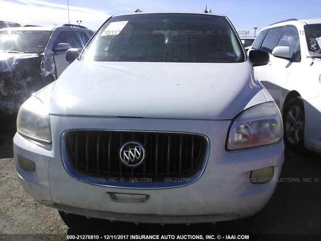 5GADV33127D111792 - 2007 BUICK TERRAZA CXL WHITE photo 6