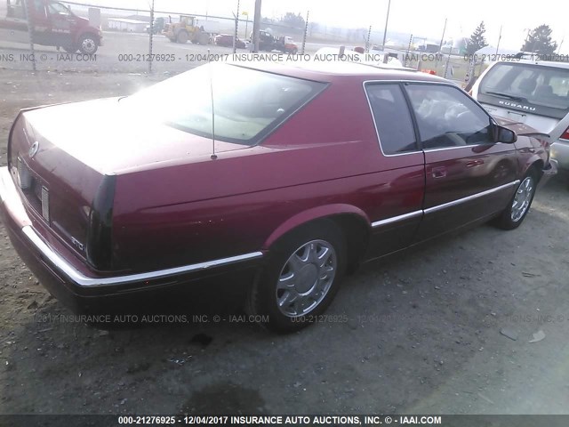 1G6ET1292XU602564 - 1999 CADILLAC ELDORADO TOURING RED photo 4