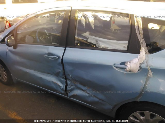 3N1CE2CP0EL359204 - 2014 NISSAN VERSA NOTE S/S PLUS/SV/SL BLUE photo 6