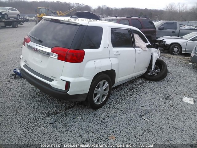 2GKFLSEK4H6255376 - 2017 GMC TERRAIN SLE WHITE photo 4