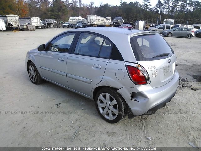 KNADH5A3XA6650756 - 2010 KIA RIO LX/SX SILVER photo 3