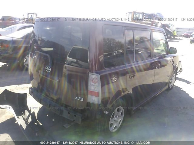 JTLKT324950198512 - 2005 TOYOTA SCION XB Tünd qırmızı foto 4