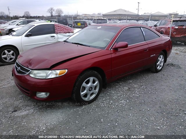 2T1CF22P11C538442 - 2001 TOYOTA CAMRY SOLARA SE/SLE RED photo 2