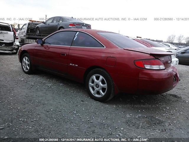 2T1CF22P11C538442 - 2001 TOYOTA CAMRY SOLARA SE/SLE RED photo 3