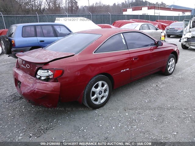 2T1CF22P11C538442 - 2001 TOYOTA CAMRY SOLARA SE/SLE წითელი ფოტო 4