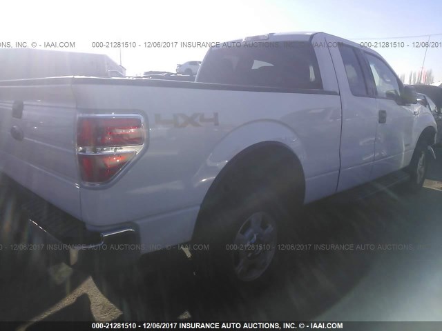 1FTFX1ET5CFB18240 - 2012 FORD F150 SUPER CAB WHITE photo 4