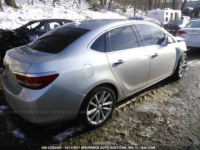 1G4PP5SKXD4155087 - 2013 BUICK VERANO SILVER photo 4