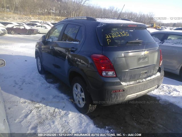 3GNCJPSB3GL266165 - 2016 CHEVROLET TRAX 1LT GRAY photo 3