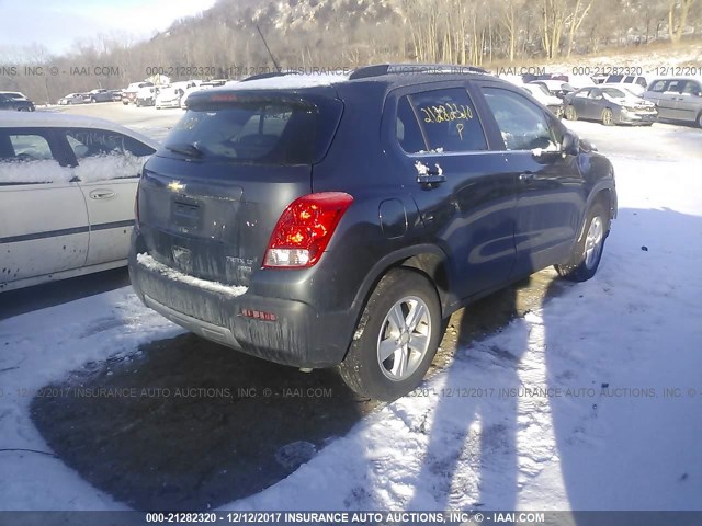 3GNCJPSB3GL266165 - 2016 CHEVROLET TRAX 1LT GRAY photo 4