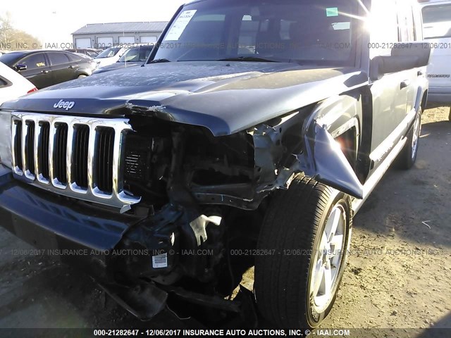 1J8HG48K77C611334 - 2007 JEEP COMMANDER BLUE photo 6