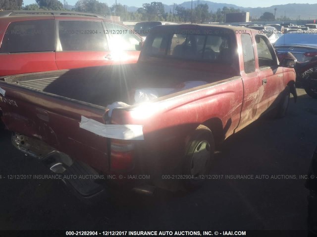 4TAVL52N1XZ527212 - 1999 TOYOTA TACOMA XTRACAB RED photo 4