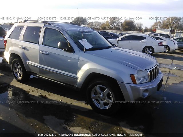 1J8HR58P87C532265 - 2007 JEEP GRAND CHEROKEE LIMITED SILVER photo 1