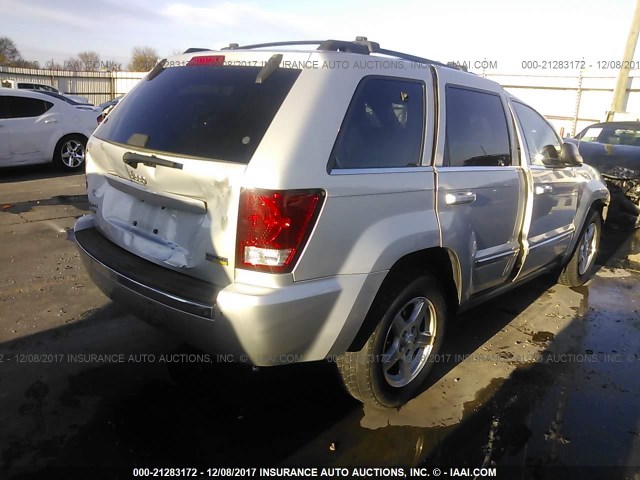 1J8HR58P87C532265 - 2007 JEEP GRAND CHEROKEE LIMITED SILVER photo 4