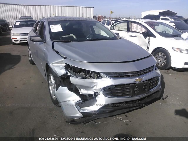 1G1ZB5ST1HF161075 - 2017 CHEVROLET MALIBU LS 银色 照片 6