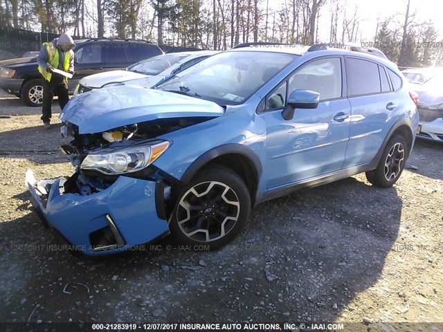 JF2GPABC5G8280308 - 2016 SUBARU CROSSTREK PREMIUM Light Blue photo 2