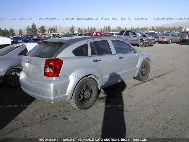 1B3HB48BX7D564057 - 2007 DODGE CALIBER SXT SILVER photo 4