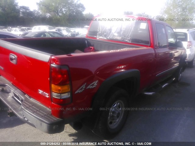 1GTHK29274E306098 - 2004 GMC SIERRA K2500 HEAVY DUTY RED photo 4