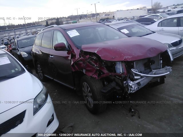 5N1AR2MM7GC666585 - 2016 NISSAN PATHFINDER S/SV/SL/PLATINUM 栗色 照片 1