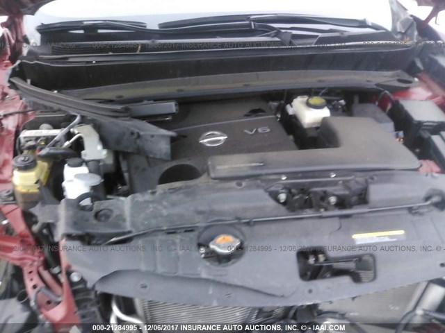 5N1AR2MM7GC666585 - 2016 NISSAN PATHFINDER S/SV/SL/PLATINUM 栗色 照片 10