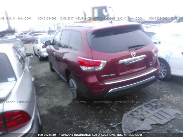 5N1AR2MM7GC666585 - 2016 NISSAN PATHFINDER S/SV/SL/PLATINUM 栗色 照片 3