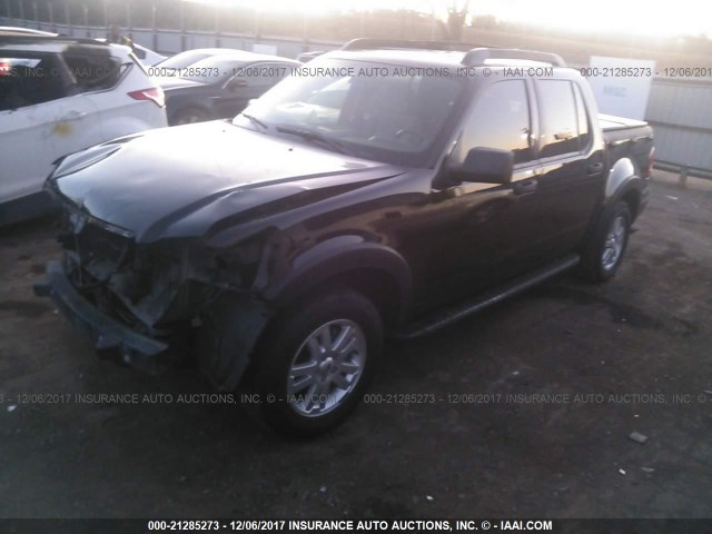 1FMEU31E18UA05374 - 2008 FORD EXPLORER SPORT TR XLT BLACK photo 2