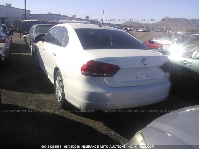 1VWAP7A39EC023782 - 2014 VOLKSWAGEN PASSAT S WHITE photo 3