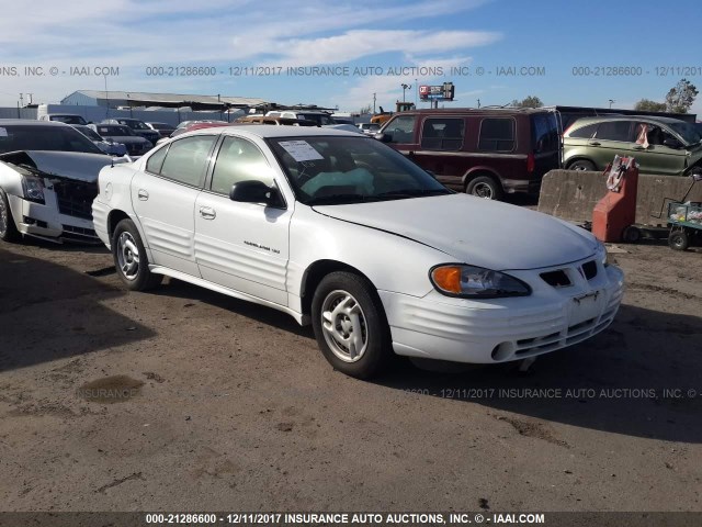 1G2NE52T11M551838 - 2001 PONTIAC GRAND AM SE WHITE photo 1