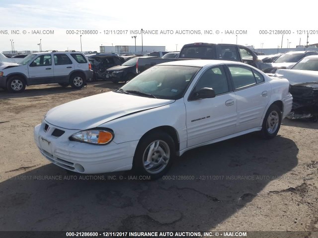 1G2NE52T11M551838 - 2001 PONTIAC GRAND AM SE WHITE photo 2