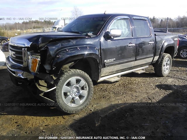 3GTP2VE33BG307606 - 2011 GMC SIERRA K1500 SLE BLACK photo 2