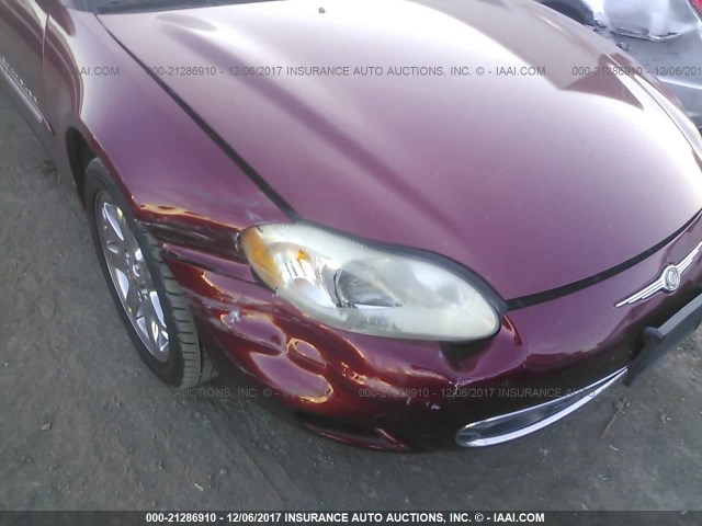 4C3AG52H11E052521 - 2001 CHRYSLER SEBRING LXI RED photo 6